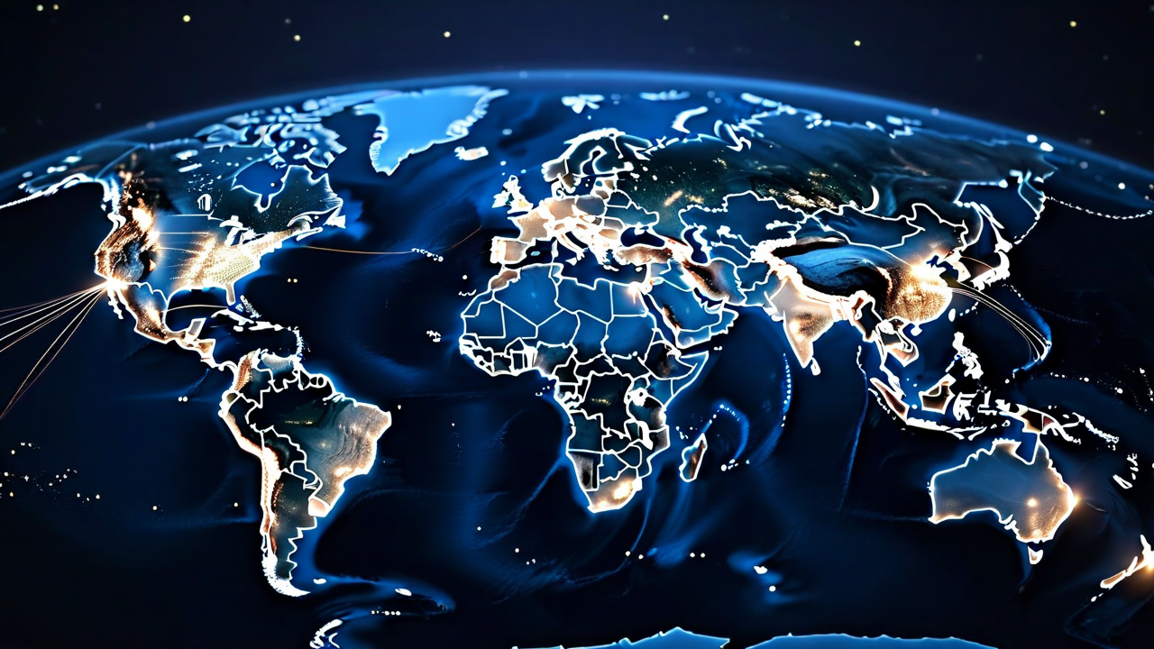 Global payments infrastructure map and digital transaction flows